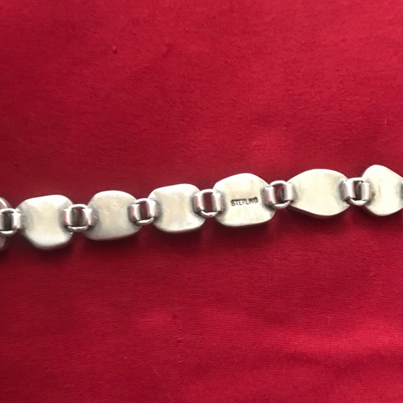 🟩”EUC”🟩TURQUOISE NUGGET 925 STERLING BRACELET - Picture 2 of 4